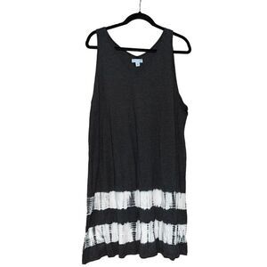 STUDIO 12 Grey Tie-Dye Tank Top Dress Size 2X